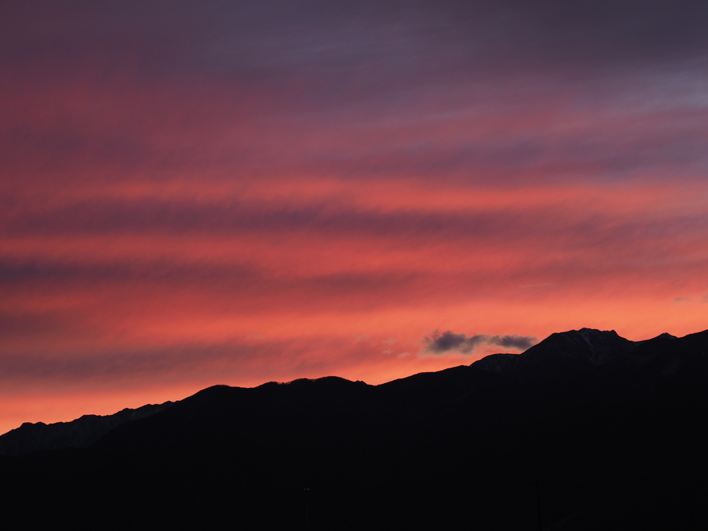 アルプスの夕焼け