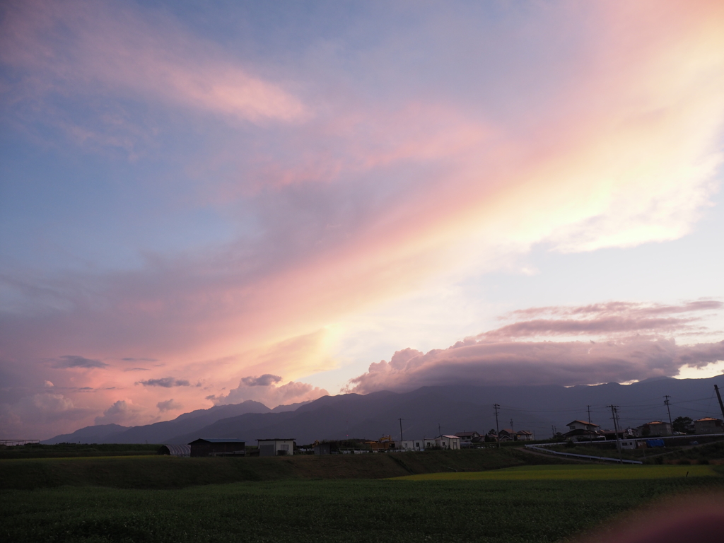 初秋の夕焼け