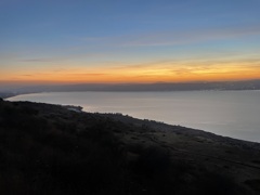 オフィル展望台から見るガリラヤ湖