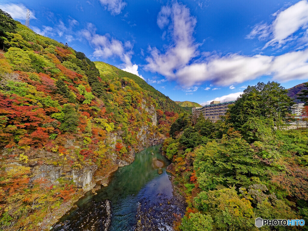 鬼怒川紅葉景色