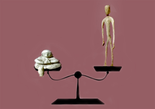 どっちが重いかな～