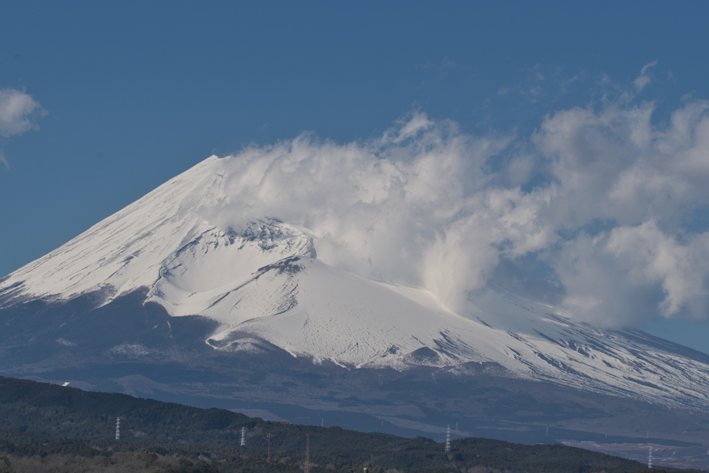 新雪に輝く