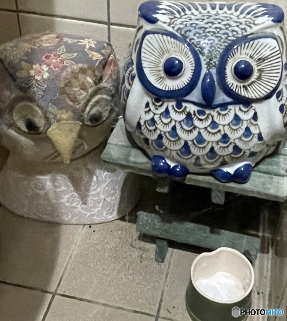 フクロウの置物