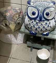 フクロウの置物