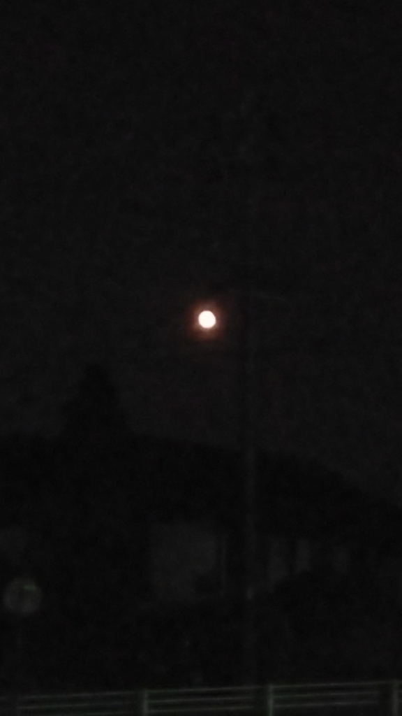 ８月15日　ちょっと欠けた月