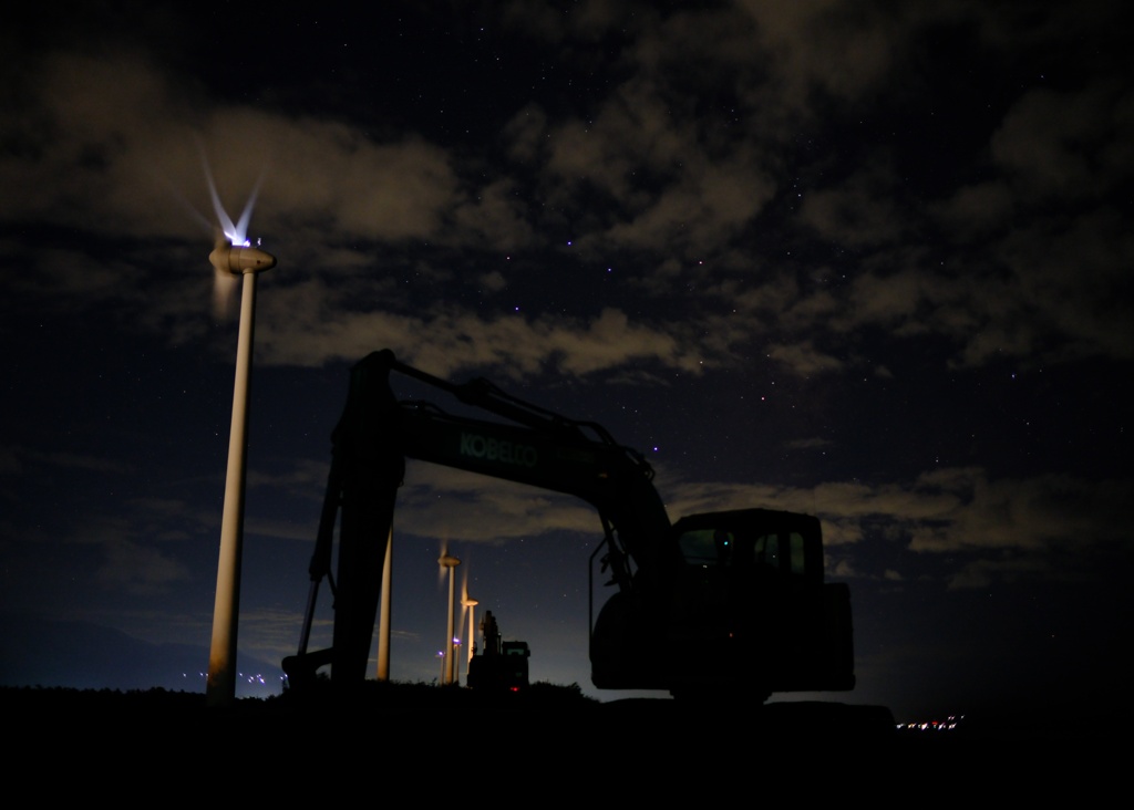 夜の本荘浜