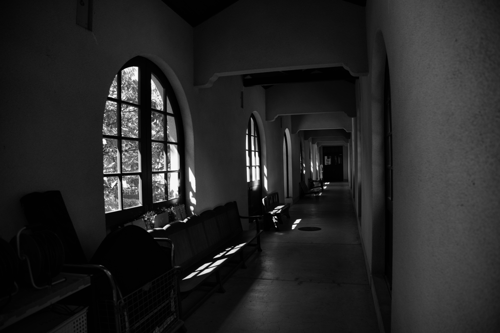 a corridor in a school