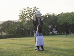 夕暮れの鳴尾浜臨海公園にて