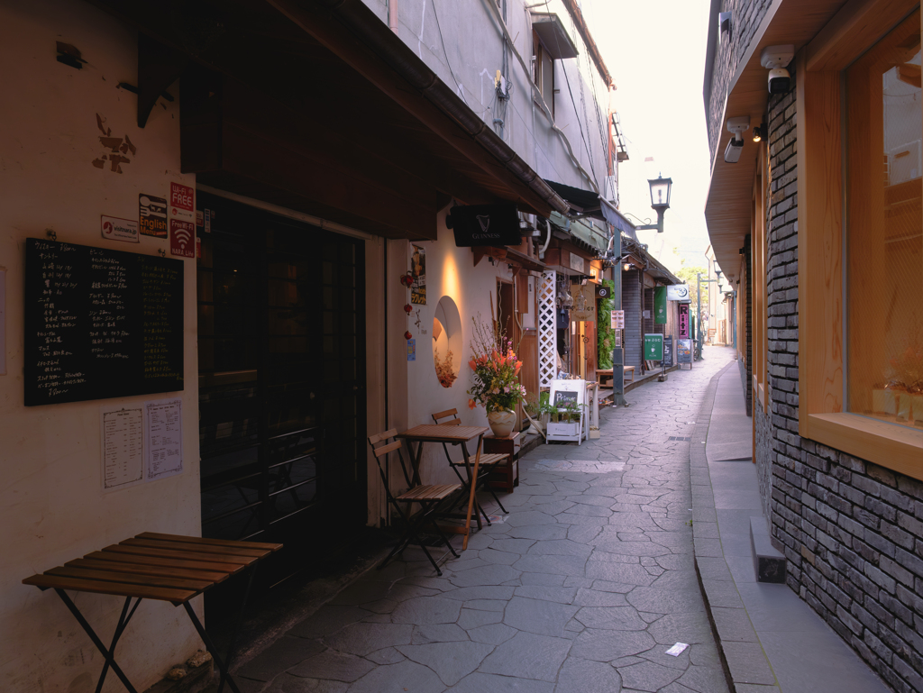 ぶらり奈良へ-カフェの並ぶ路地