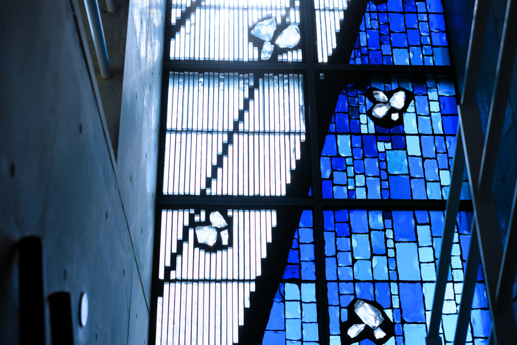 a blue window