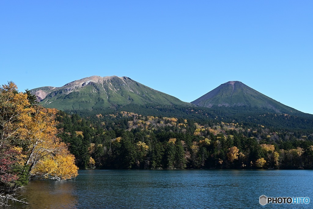 雌阿寒岳と阿寒富士