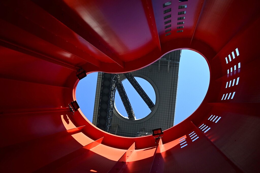 赤と空中展望台