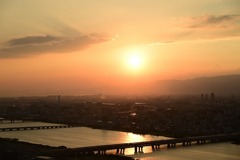 夏の夕陽