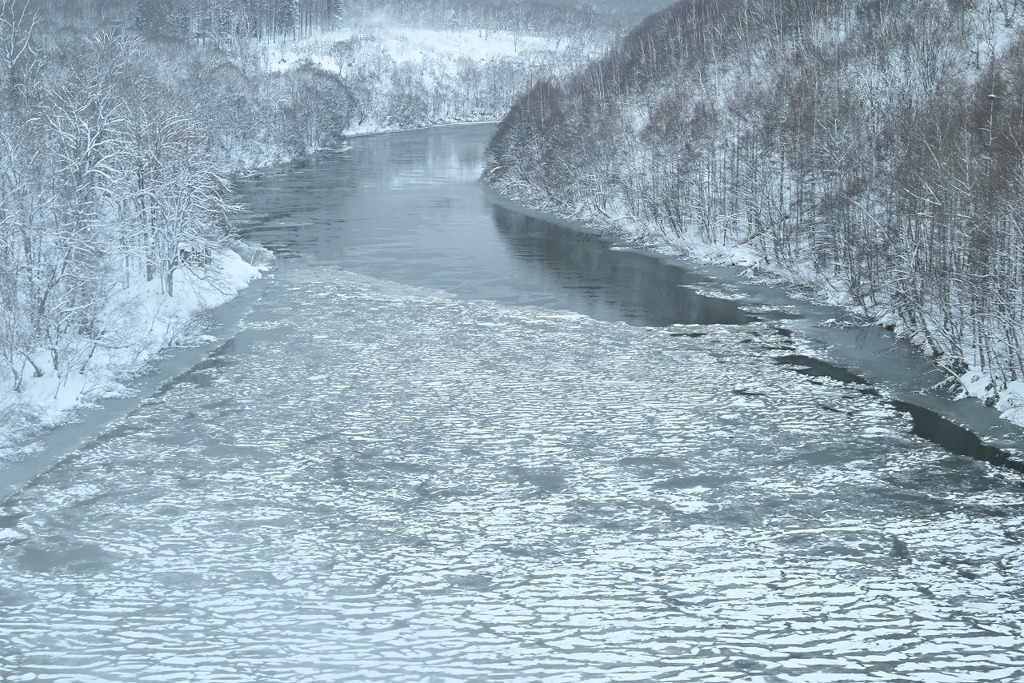 尻別川の流れ