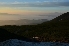 畳平から朝焼け