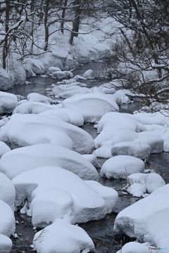 厳冬の川
