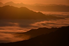 岩屋山の朝焼け