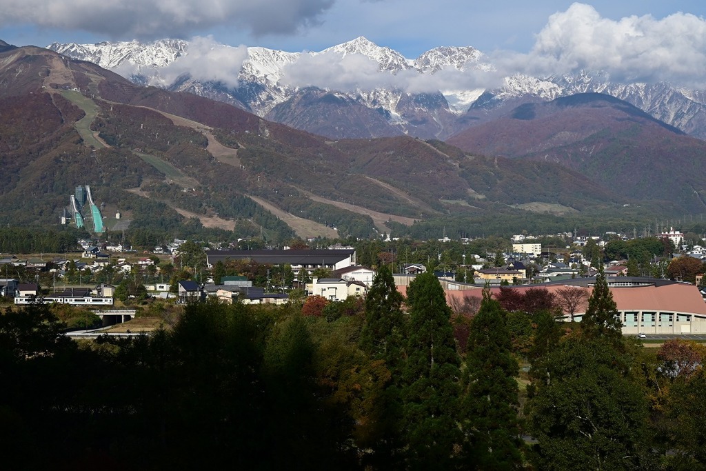 ジャンプ台と大糸線