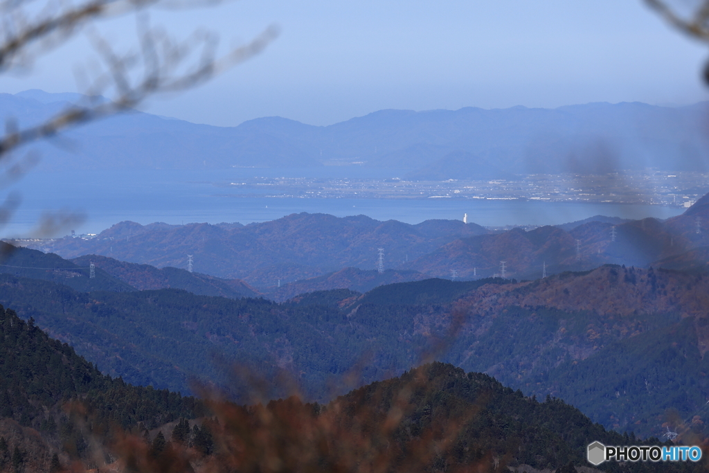 御在所岳から望む琵琶湖