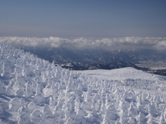 樹氷山頂駅から