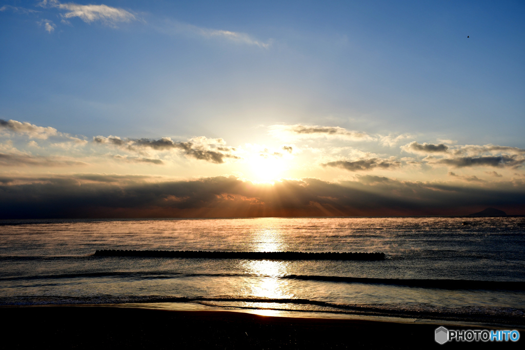 河津浜海岸の朝日