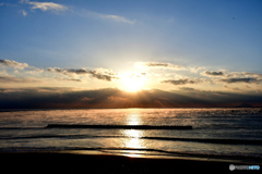河津浜海岸の朝日
