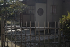 茶室の竹垣　オールドレンズ