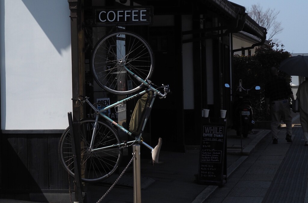 自転車もコーヒーブレイク