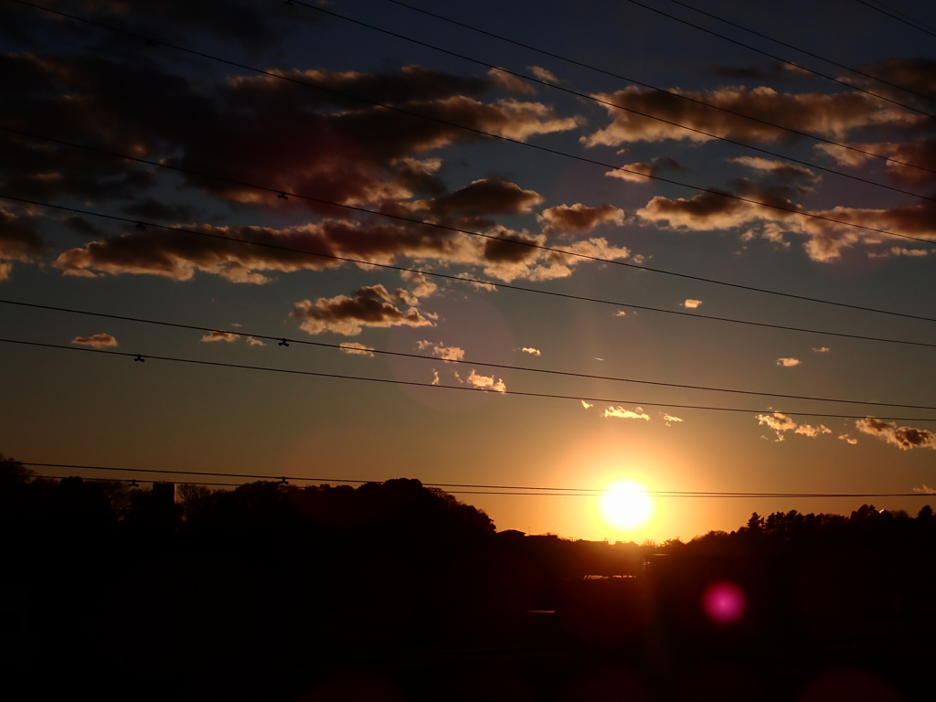 師走の夕日