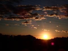 師走の夕日