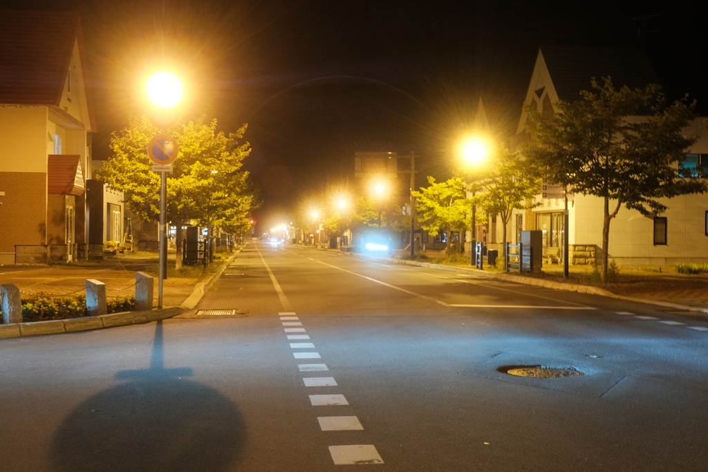 夜の美瑛町