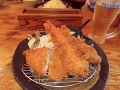 ミックスフライと生ビール