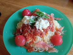 トマトの冷製パスタ