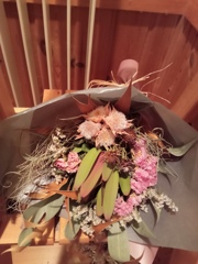 ドライフラワーの花束