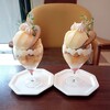 桃のパフェ