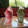ベリーと抹茶のかき氷