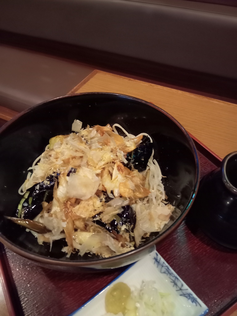 冷し揚げナスそば