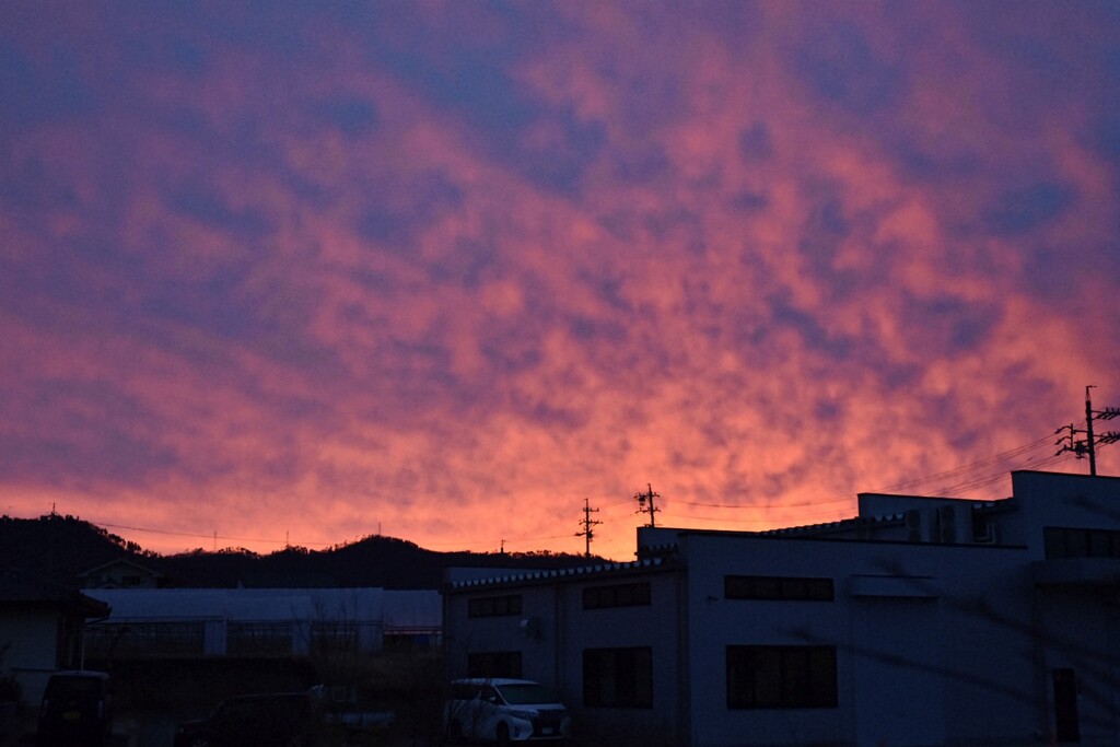 朝焼けの空