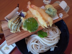 海老の天ざるうどん