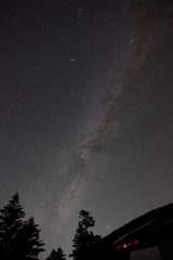 夏の終わりの天の川 in 黒百合ヒュッテ