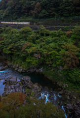 鬼怒川の渓流と東武鬼怒川線