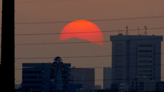 大岳山の夕日