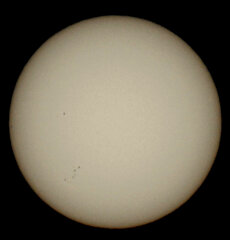 '23.04.10.09:38.の5枚を重ね画像処理した太陽面