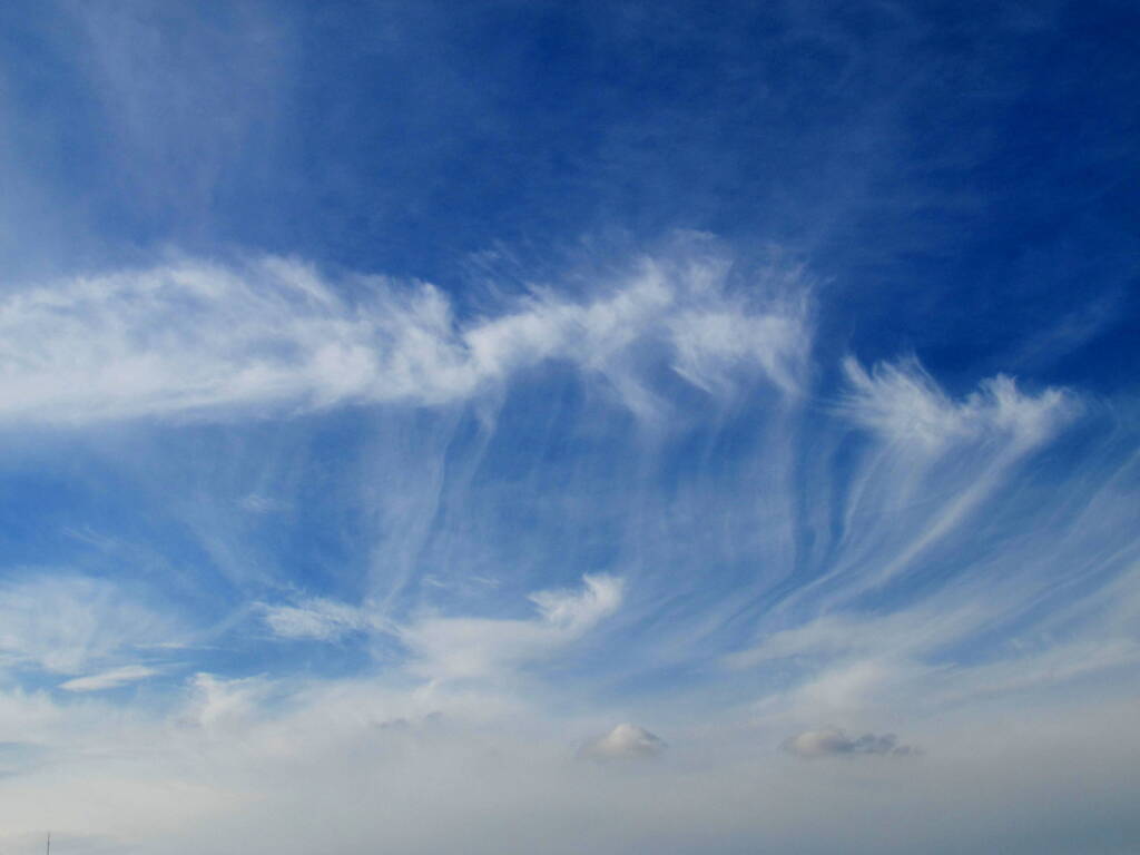 高積雲の尾流雲