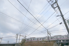 千住柳原の関屋駅から京成線荒川橋梁へ