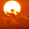 小金沢山上の雲の夕日