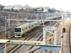 日暮里駅から見えるたくさんお線路