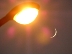 街灯と三日月の会話