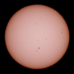 '22.12.15.09:55.の5枚を重ね画像処理した太陽面