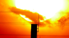 煙突の太陽